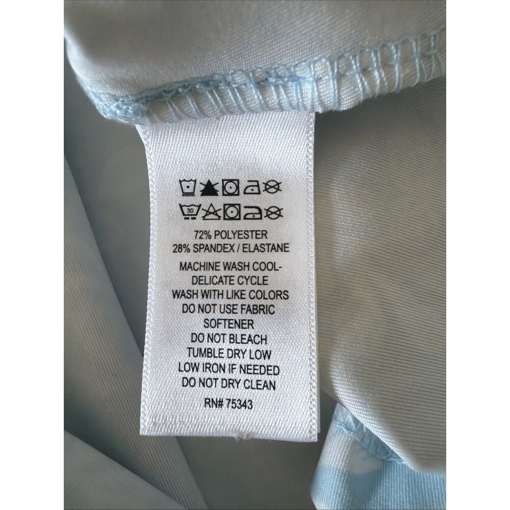 Sigrid Olsen Golf Dress 1/4 Zip Athletic Sz XL Lt Blue White Tenniscore Preppy - Picture 5 of 10